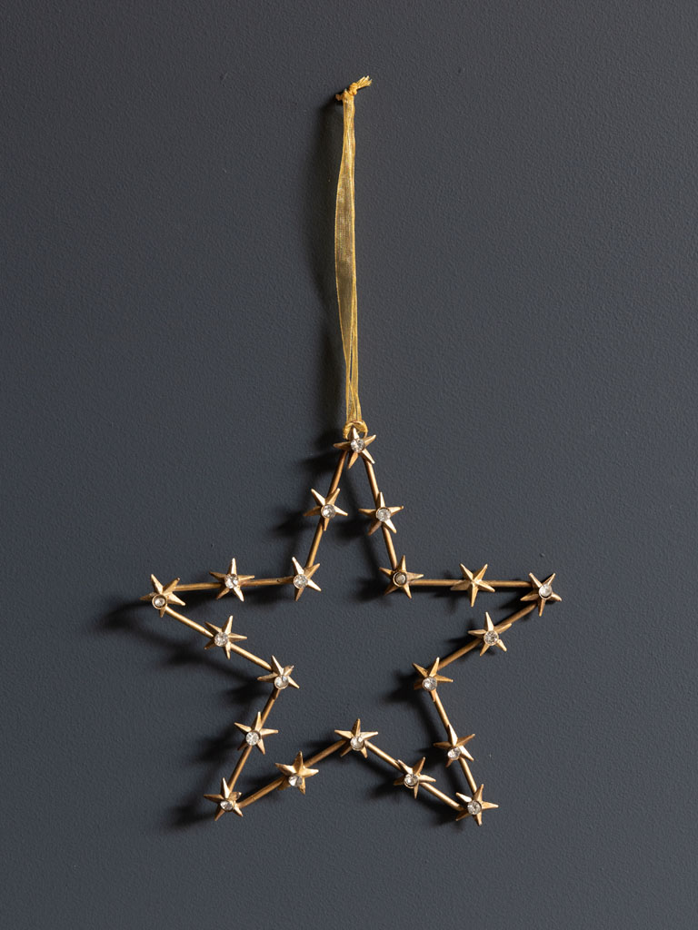 Hanging golden starry star - 1