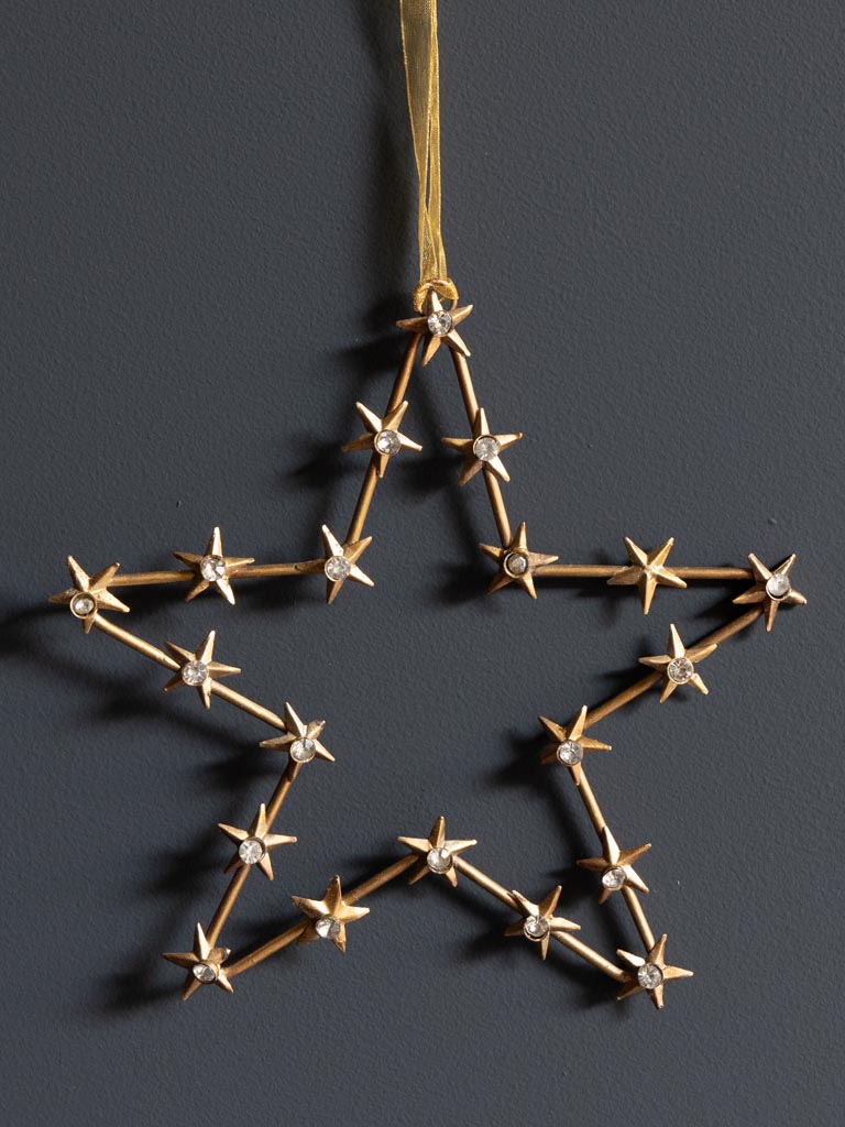 Hanging golden starry star - 3