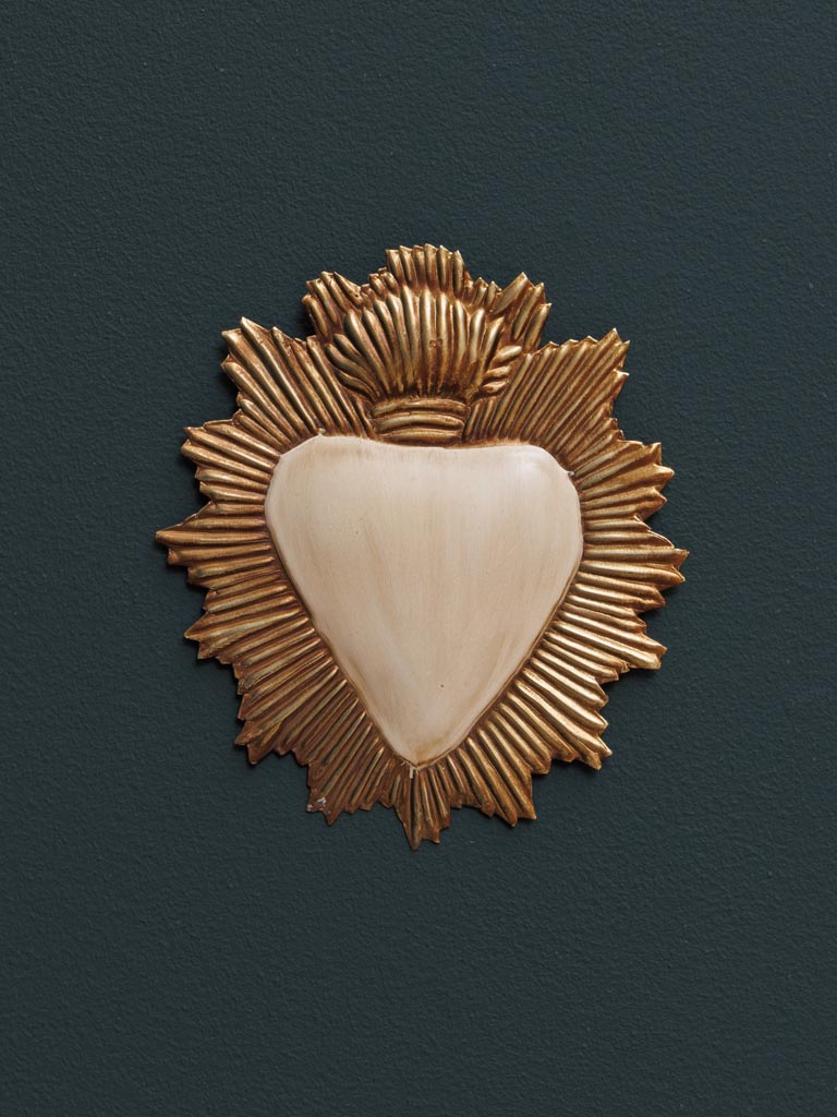 Beige Ex-voto heart Maria - 1