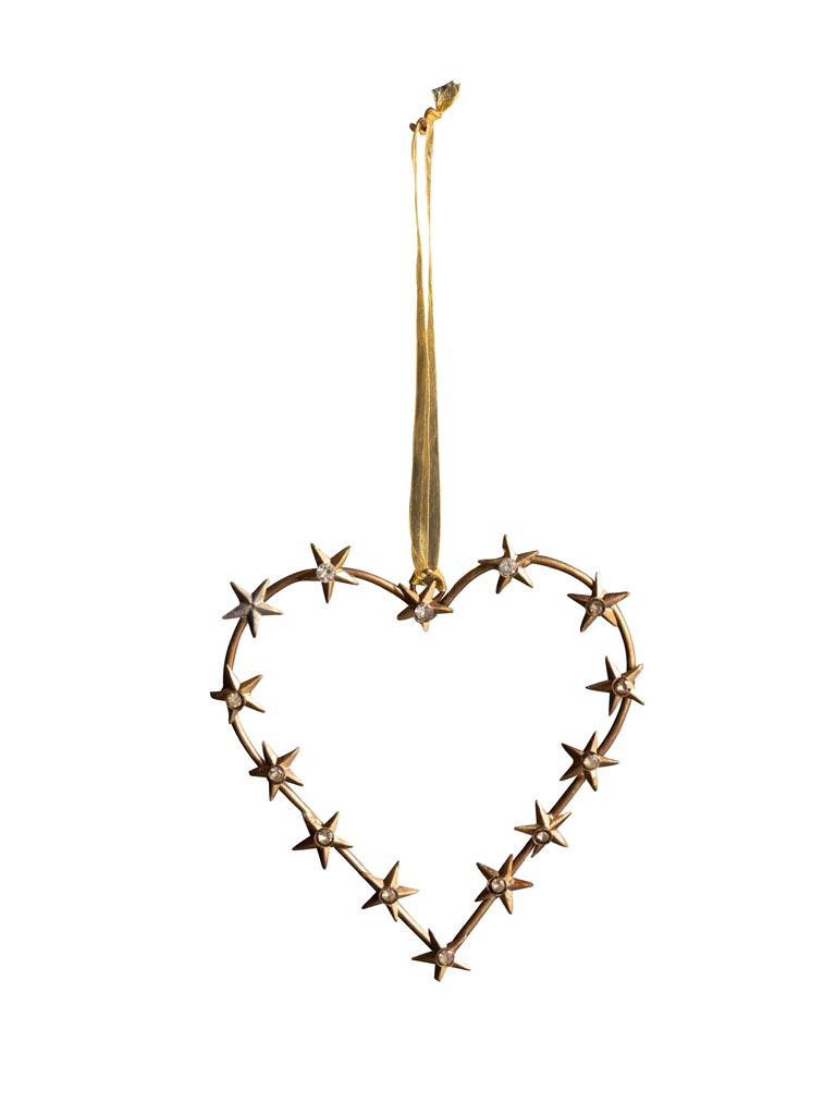 Small hanging starry golden heart - 2