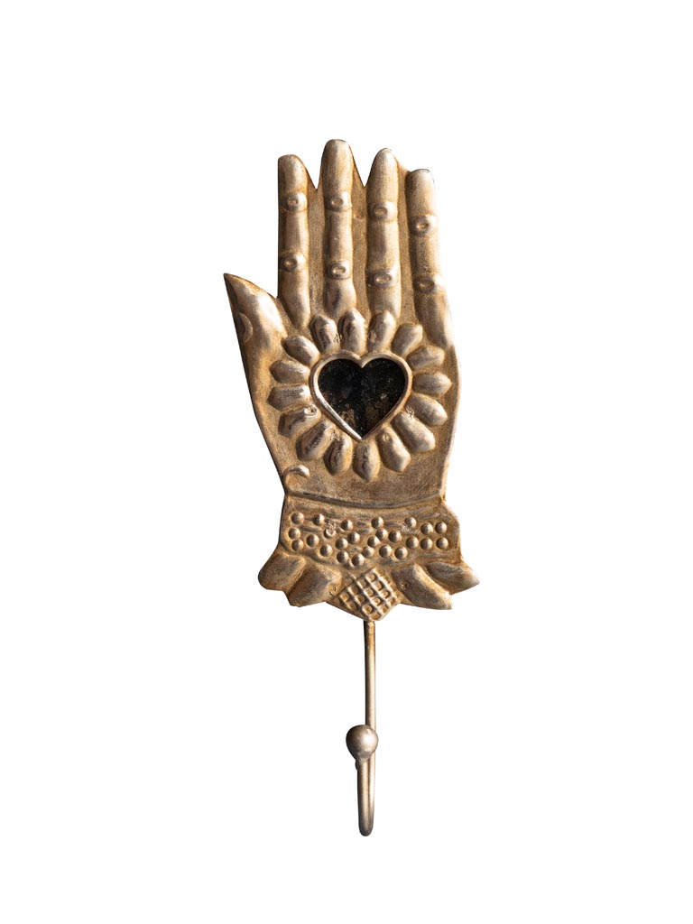 Hand hook with Ex-voto heart - 2