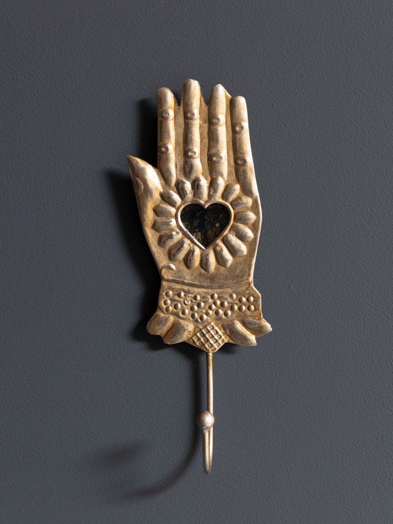Hand hook with Ex-voto heart - 1