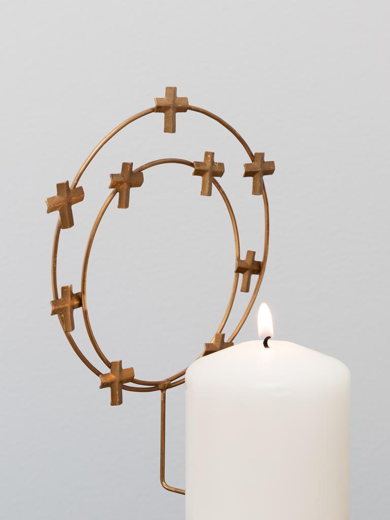 Déco de bougie Auréole de croix - 5
