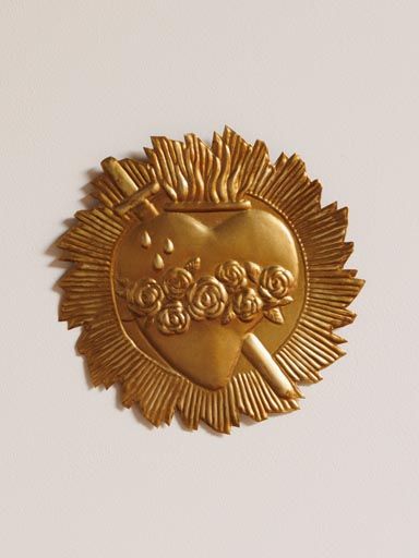 Ex voto heart with flowers