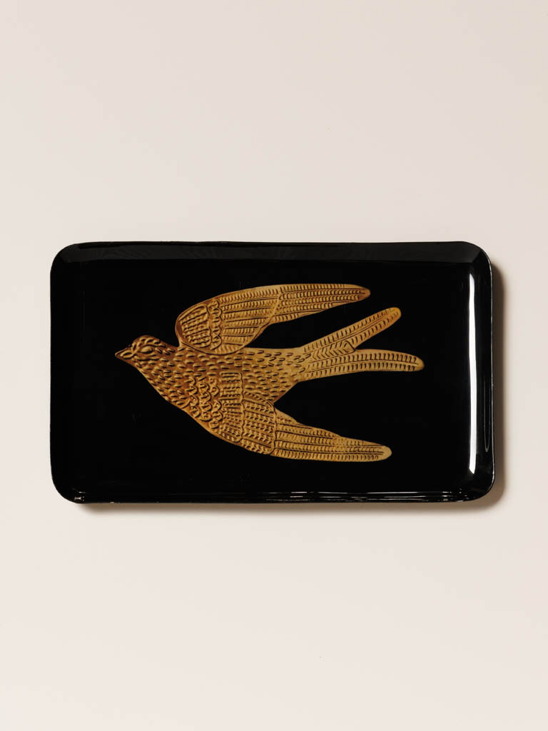 Trinket tray golden swallow - 1