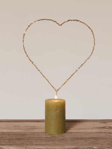 Candle pin radiant heart