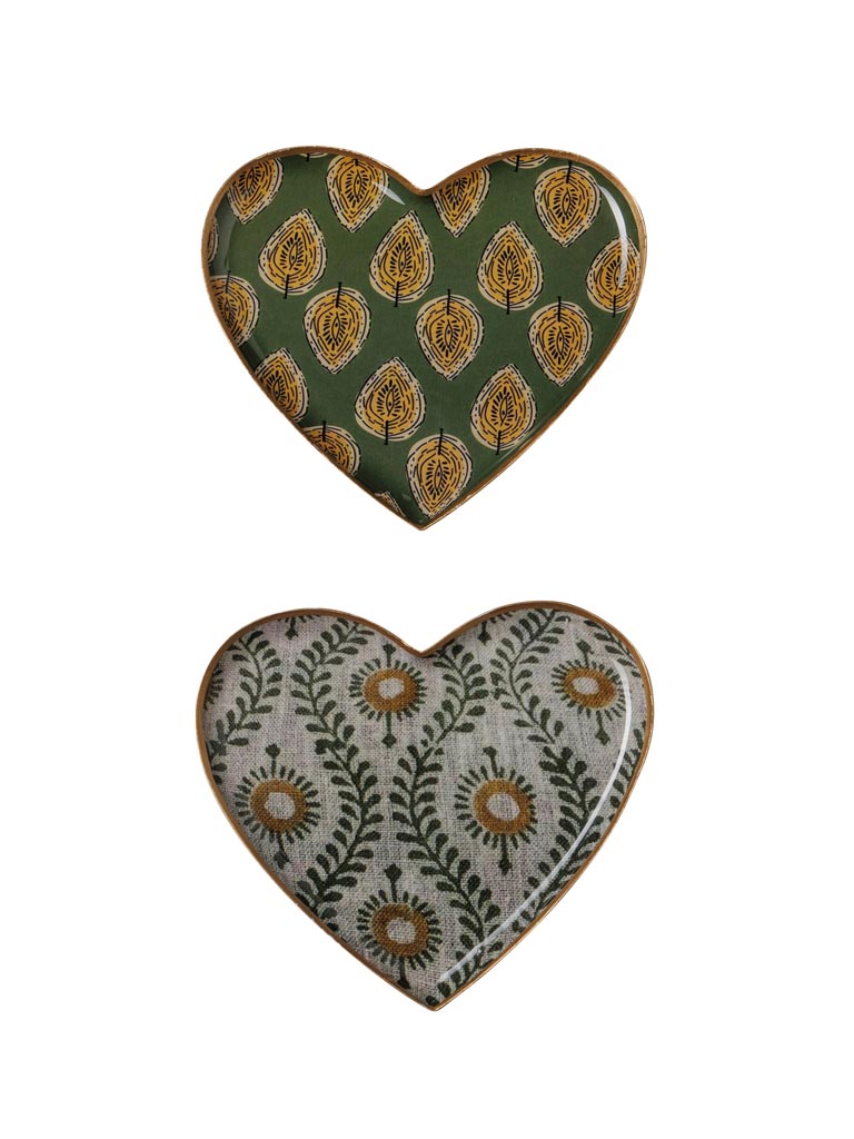 S/2 green heart trays Bangalore - 2