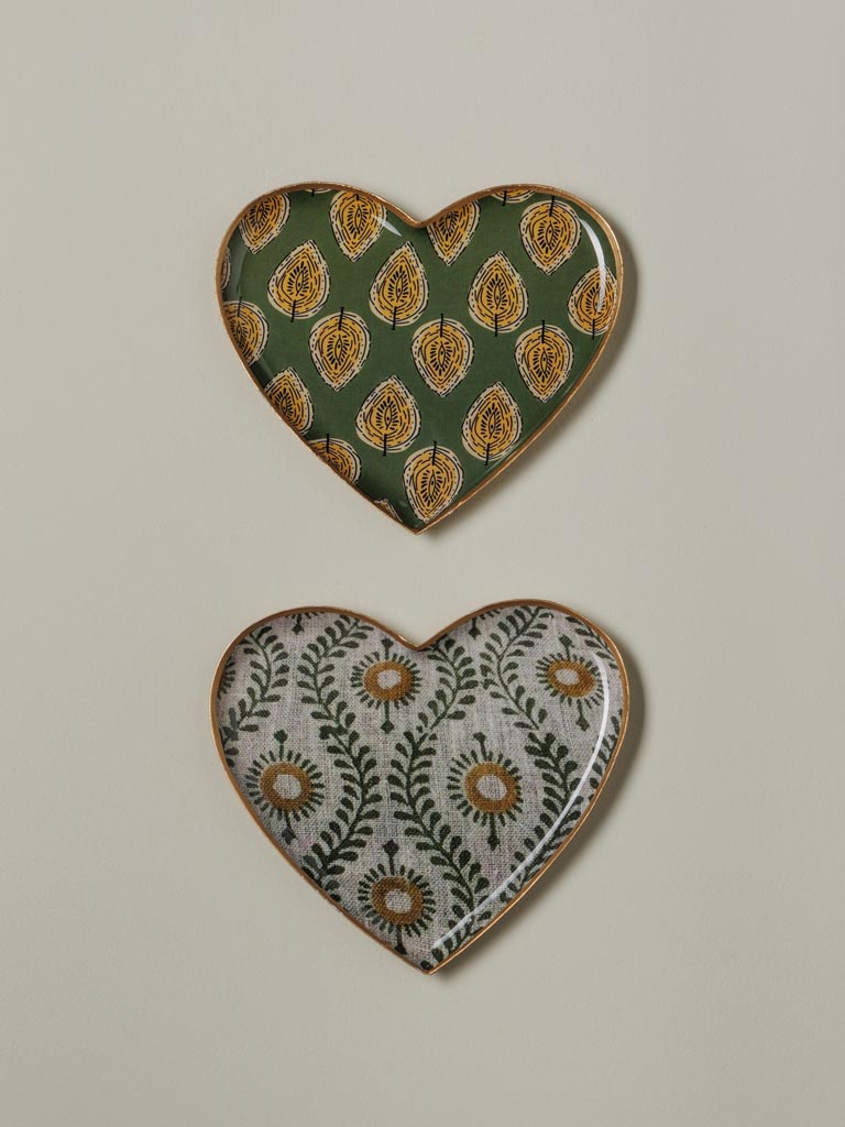 S/2 green heart trays Bangalore - 1