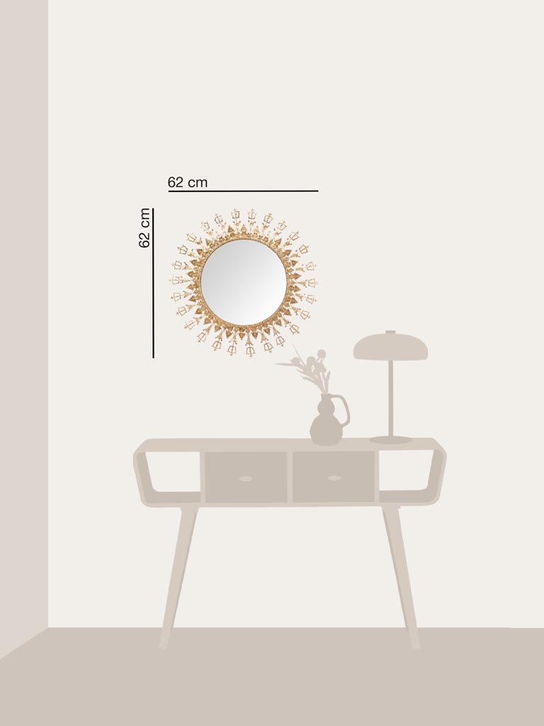 Miroir doré et petites couronnes - 4