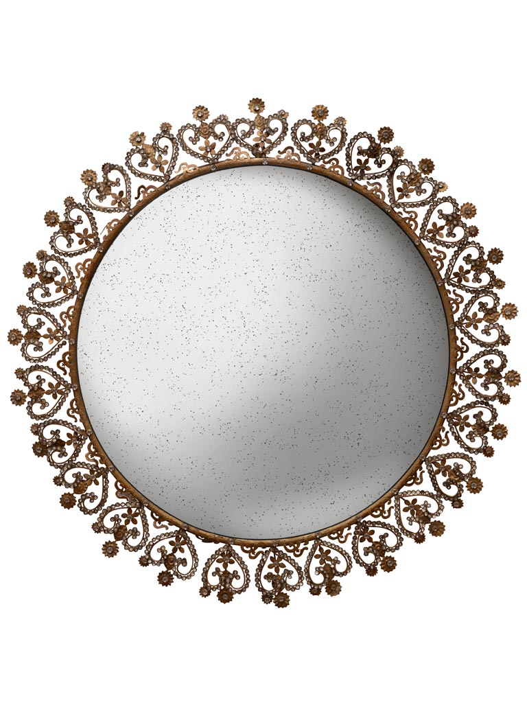 Grand miroir convexe bord Coeurs sacrés - 2