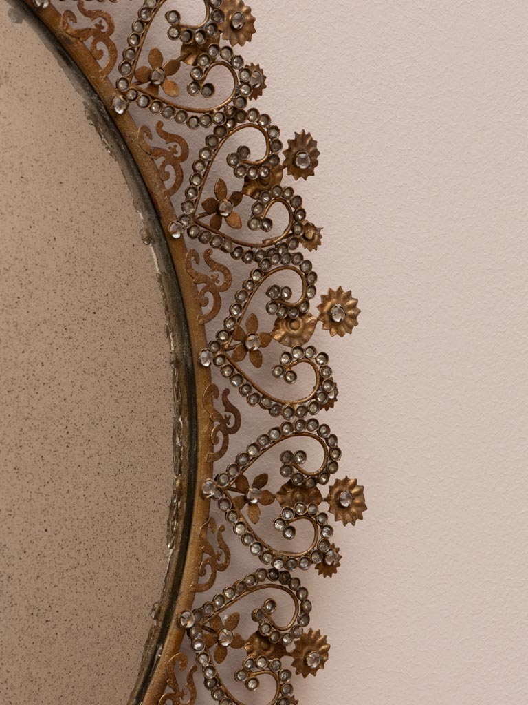 Grand miroir convexe bord Coeurs sacrés - 3