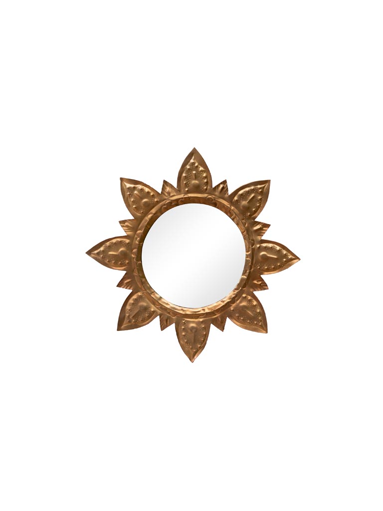 Petit miroir fleur antique - 2