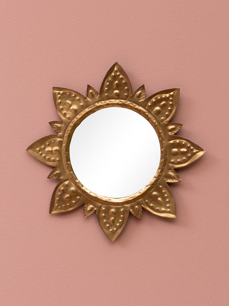 Miroir fleur antique - 1