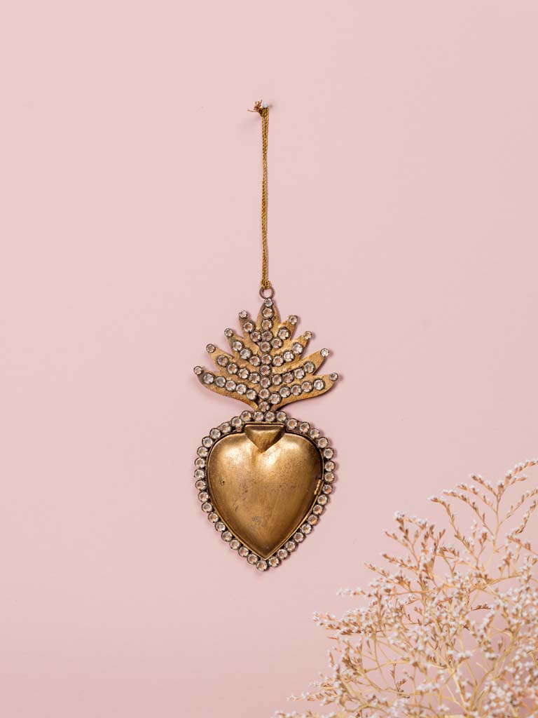 Hanging ex-voto heart box - 1