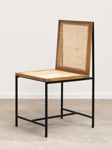 Iron and cane chair Cartney