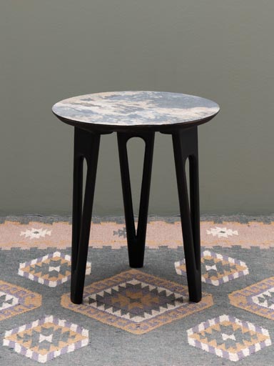 Side table Pina burnt style top