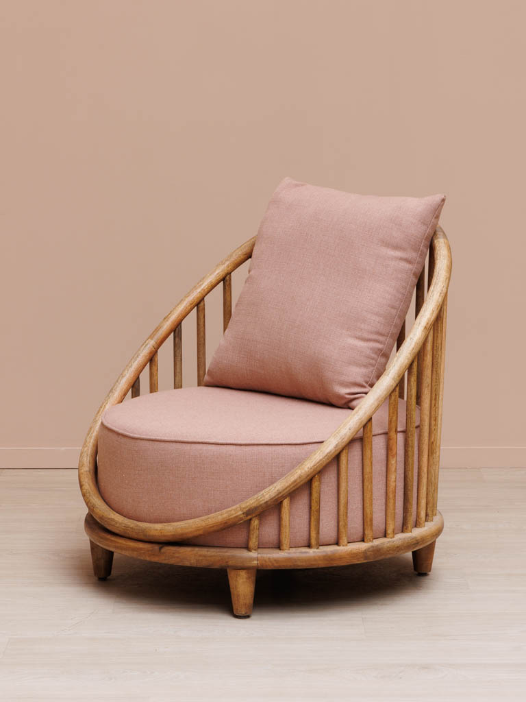 Armchair pink Barro - 1