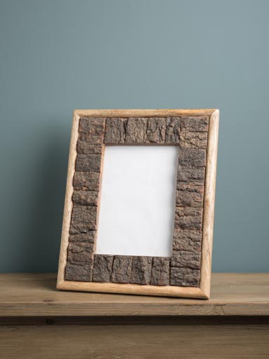 Photo frame rough dark wood (10x15)