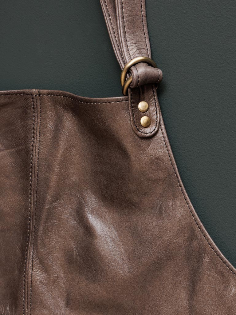 Leather apron grey Bubba - 4