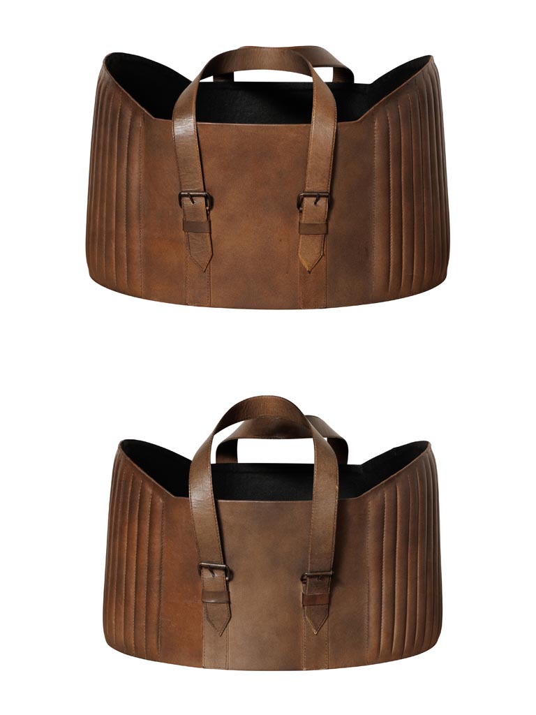 S/2 leather baskets Texan - 3