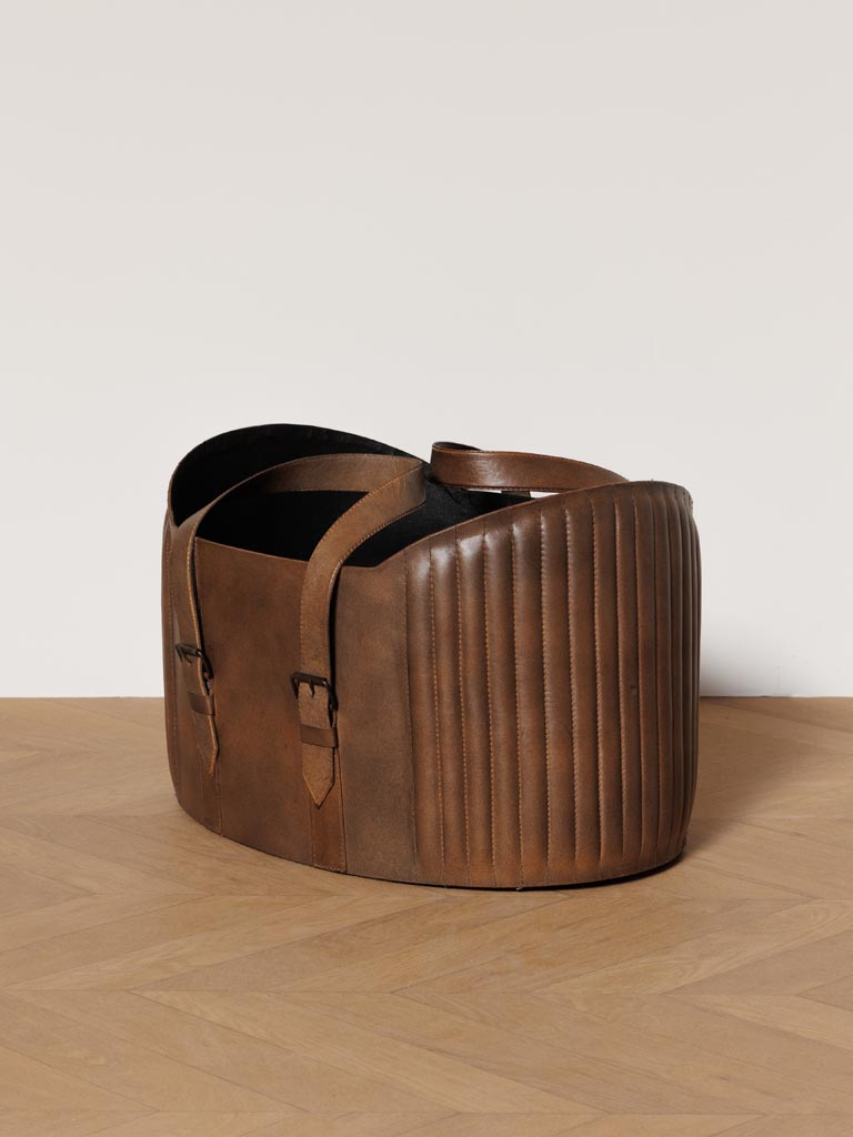 S/2 leather baskets Texan - 5