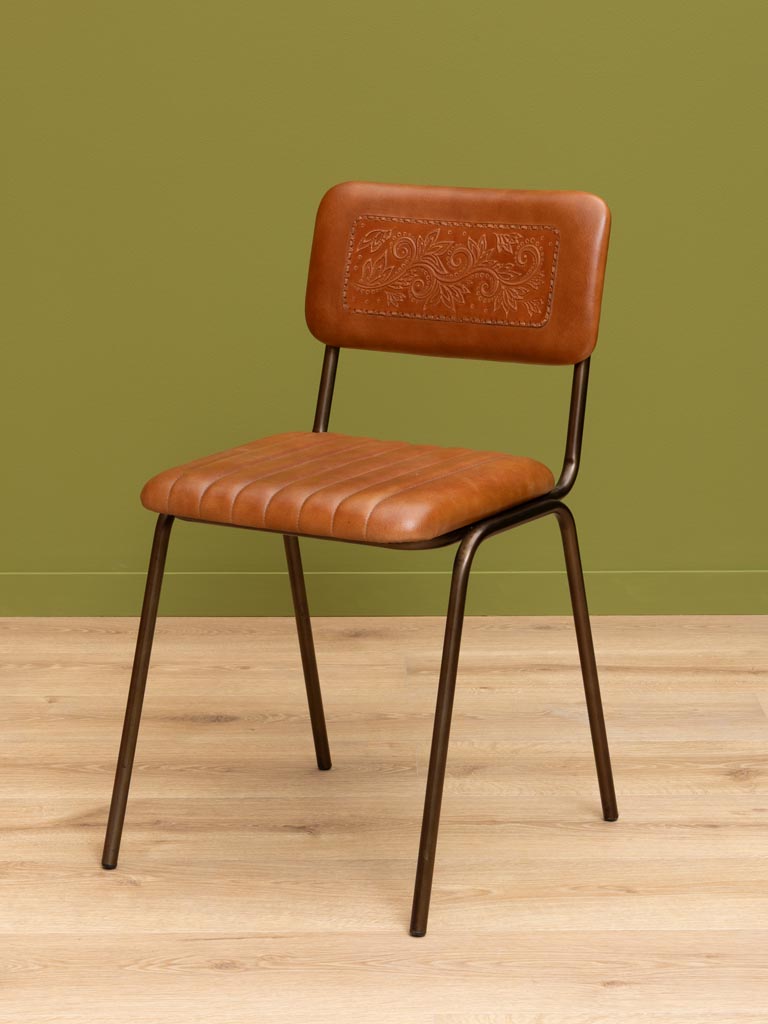 Chair with flower details Country - 1