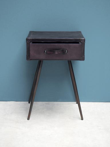 Leather bedside table 