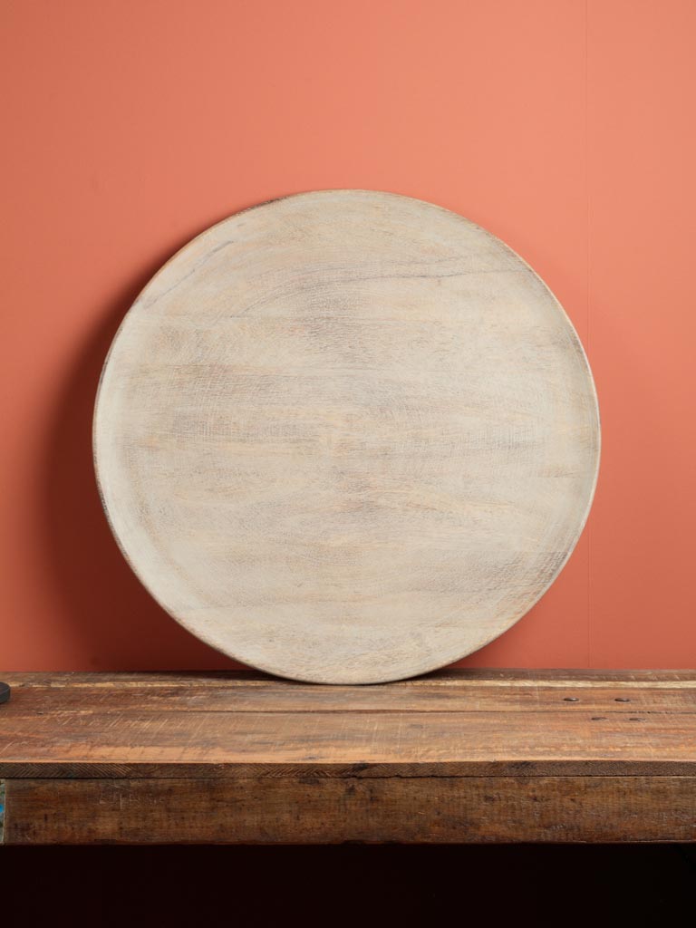 S/2 round trays in wood grey patina - 3