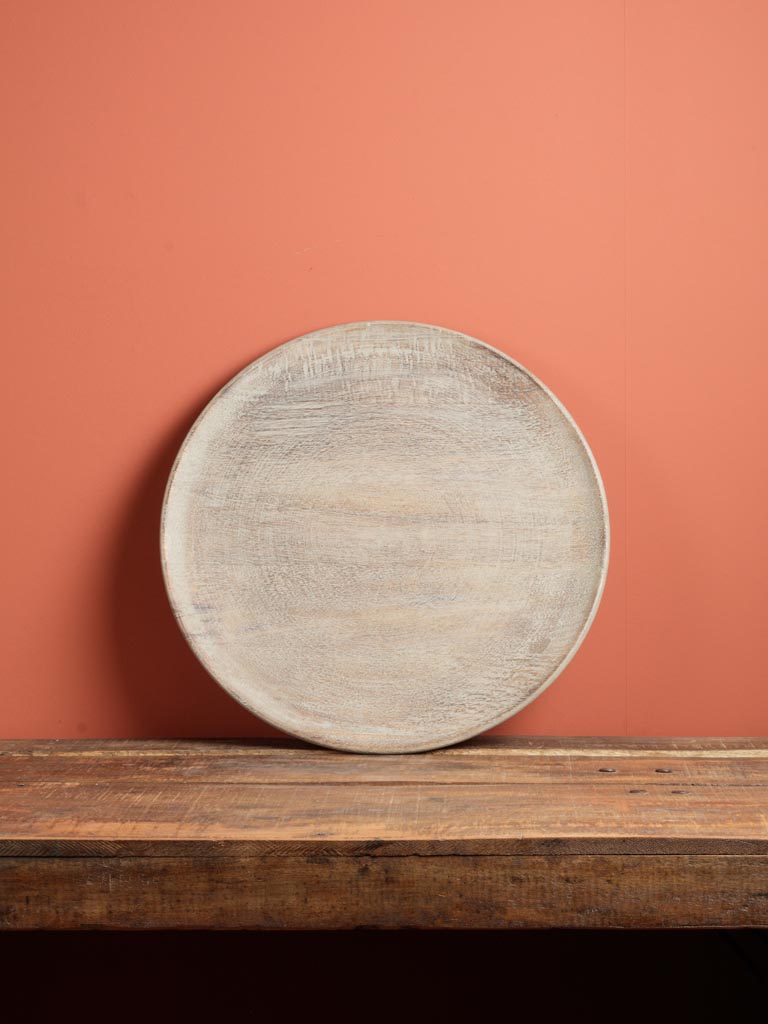 S/2 round trays in wood grey patina - 4