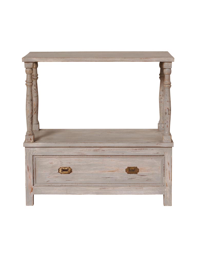 Grey console 1 drawer Carthage - 3