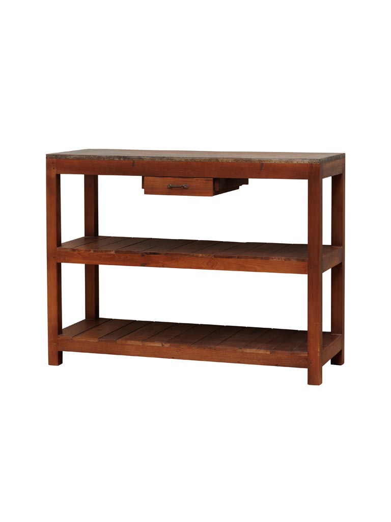 Three levels console with zinc style top - 2