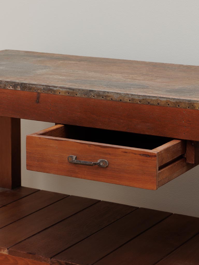 Three levels console with zinc style top - 4