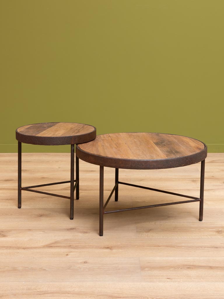 Table d'appoint métal rouillé Rusta - 5
