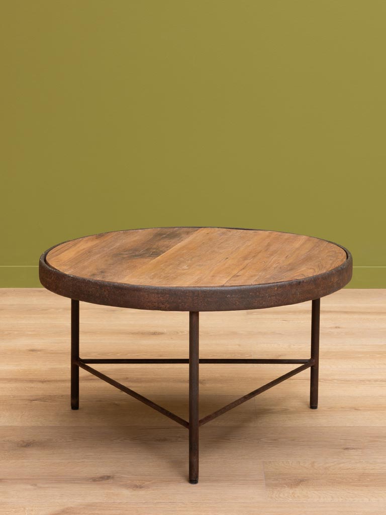 Table basse métal rouillé Rusta - 1