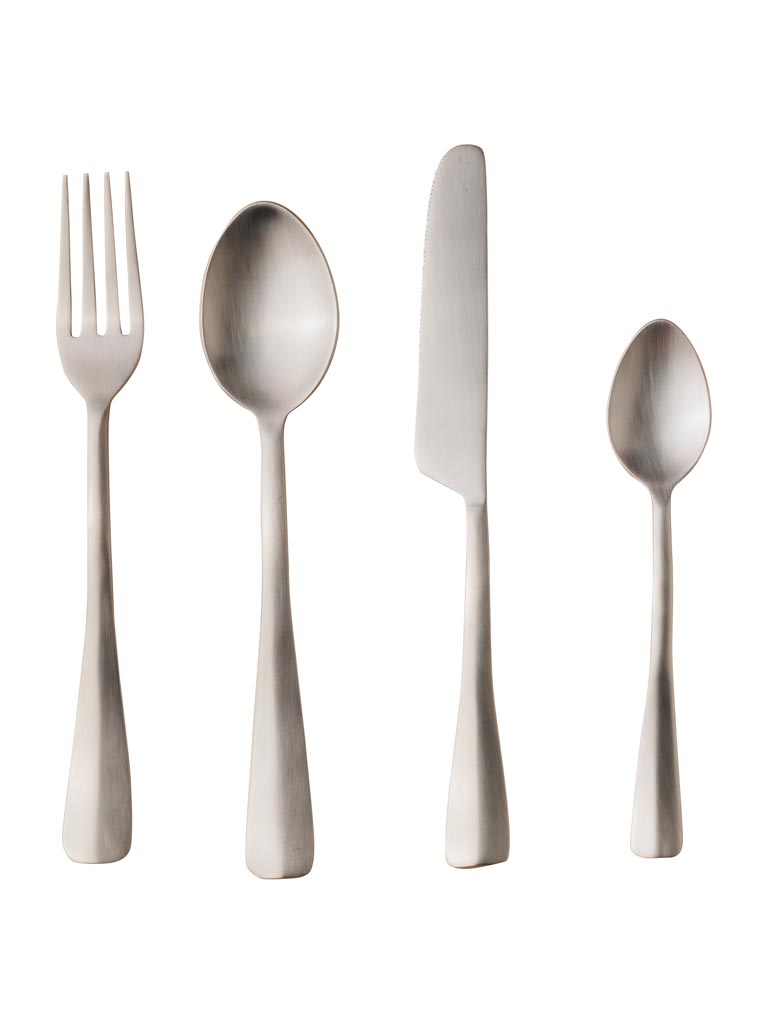 S/16 cutlery for 4 people silver mat finish - 2