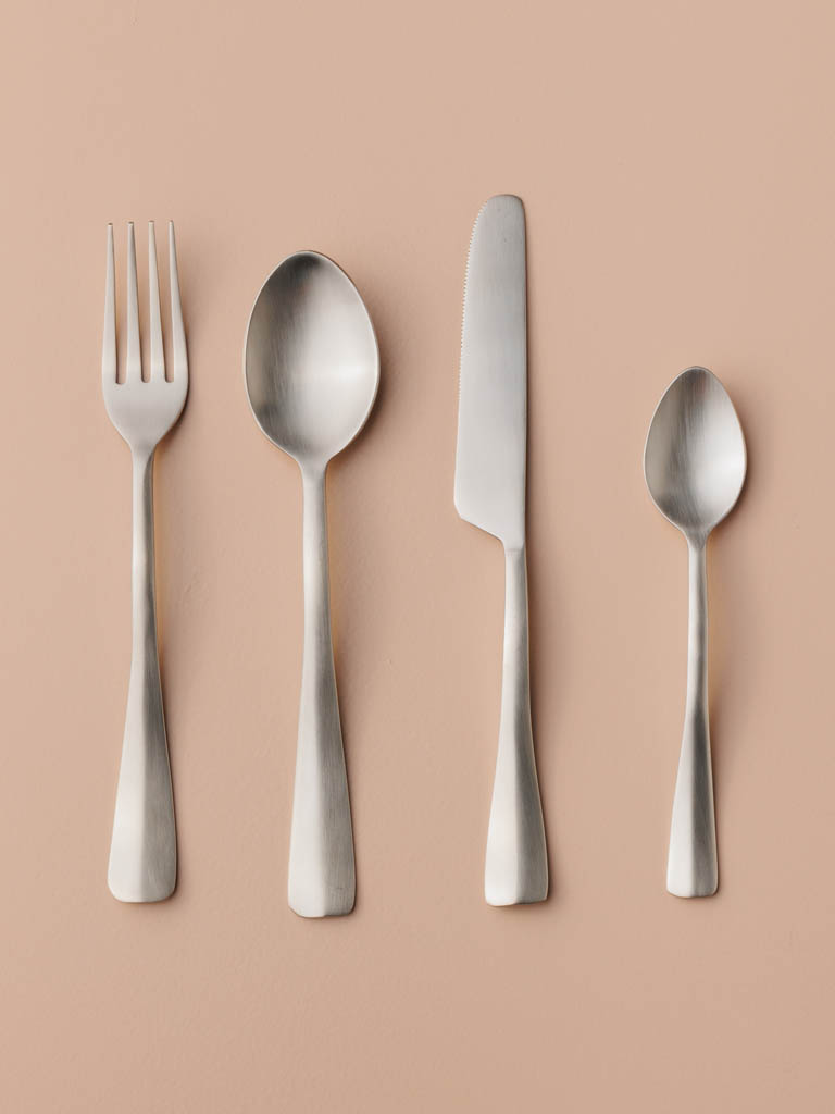 S/16 cutlery for 4 people silver mat finish - 1