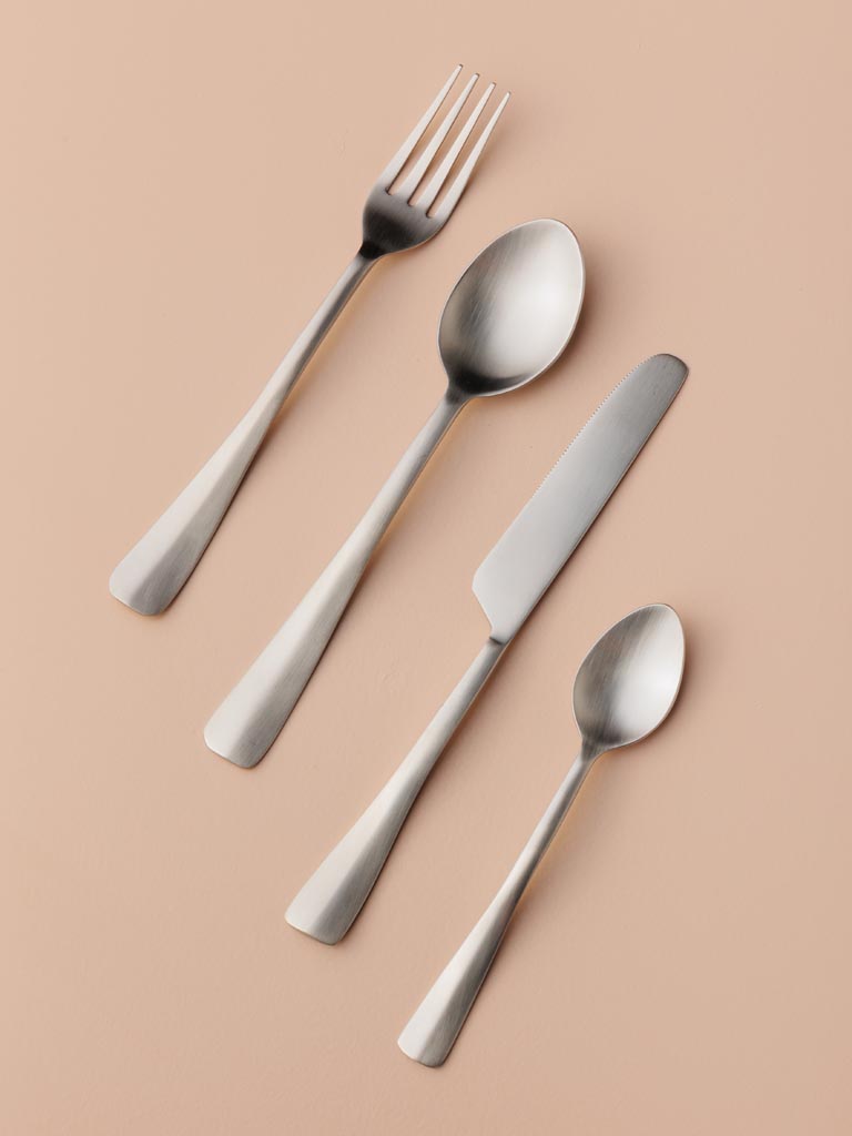S/16 cutlery for 4 people silver mat finish - 4