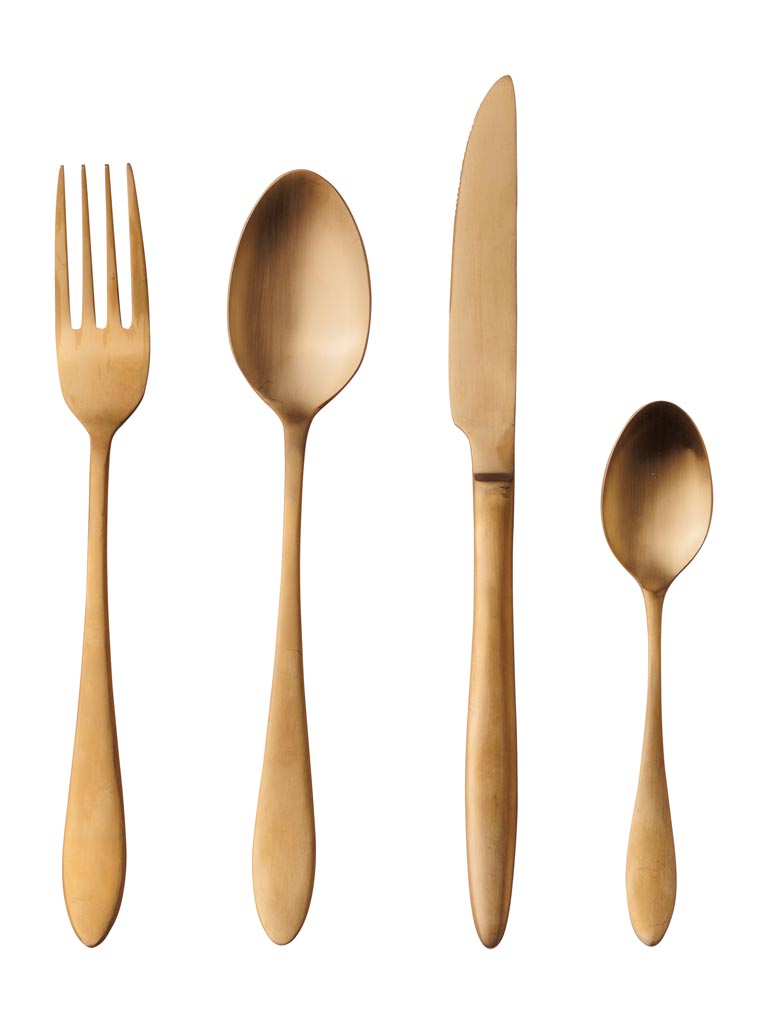 S/16 cutlery for 4 people rose gold finish - 2