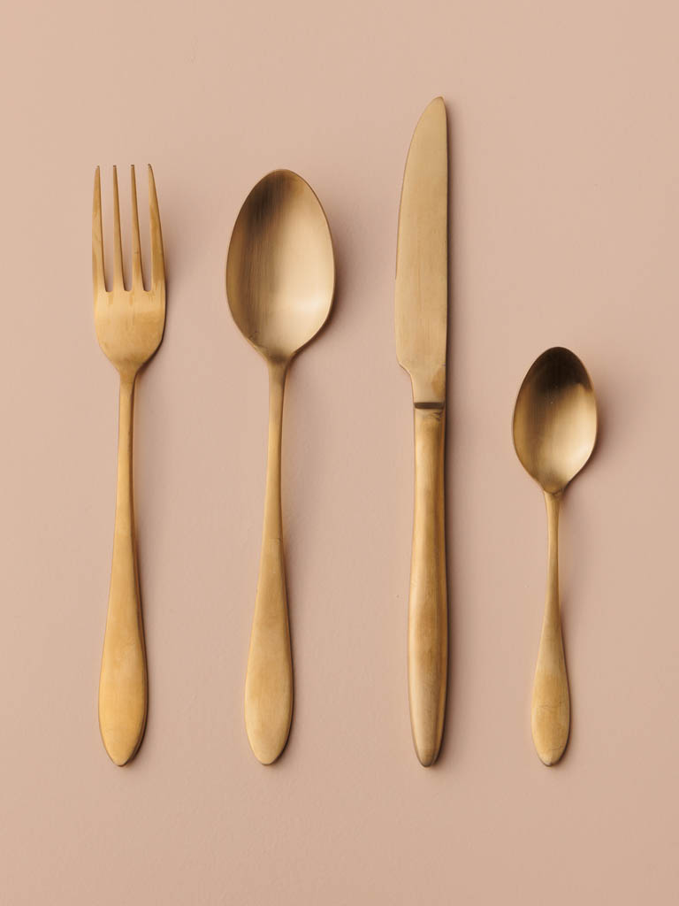 S/16 cutlery for 4 people rose gold finish - 1