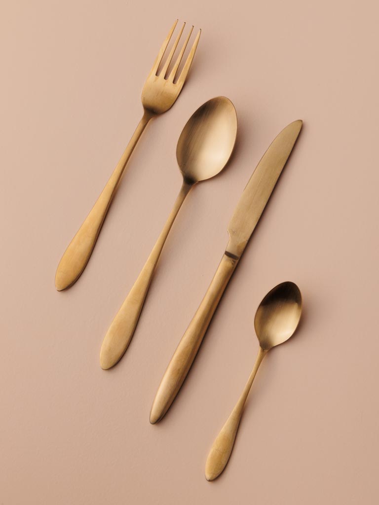 S/16 cutlery for 4 people rose gold finish - 3