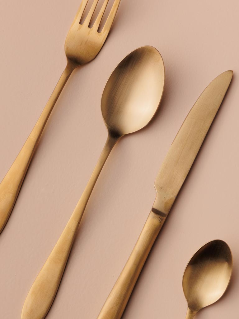 S/16 cutlery for 4 people rose gold finish - 4