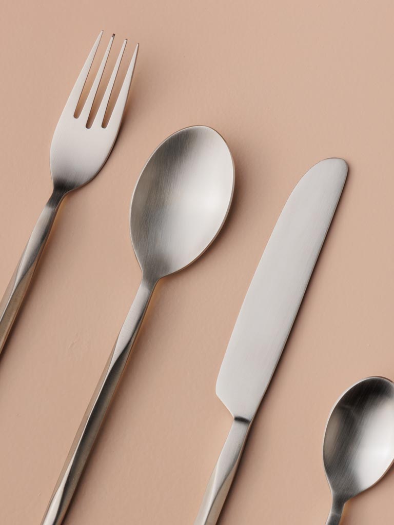 S/16 Cutlery for 4 people silver mat - 4