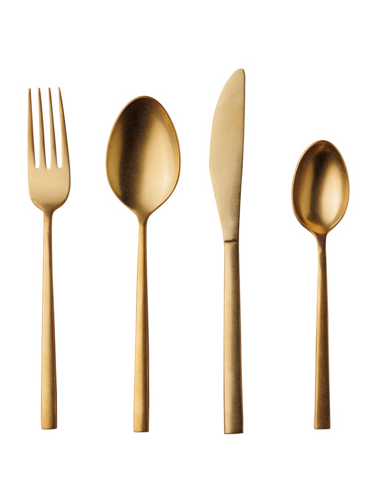 S/16 Cutlery for 4 People gold finish - 2