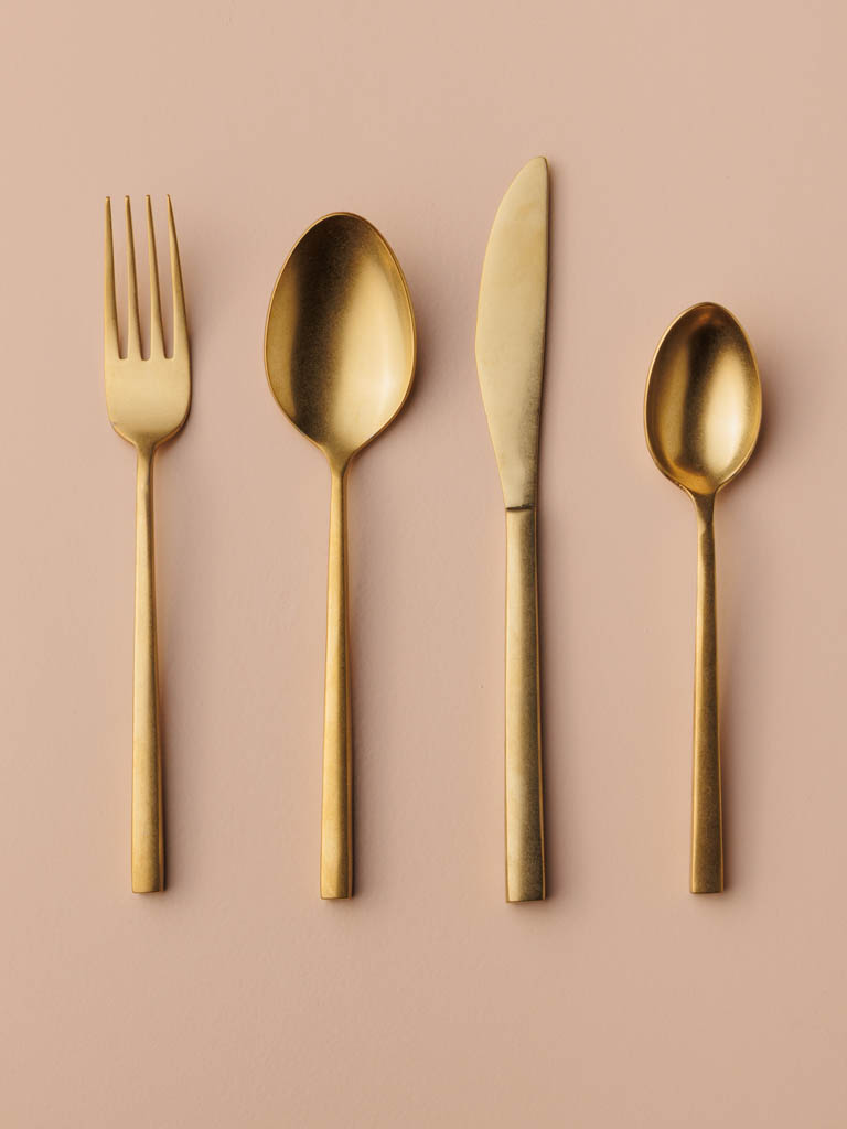 S/16 Cutlery for 4 People gold finish - 1