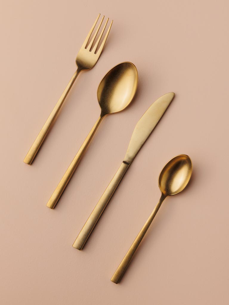 S/16 Cutlery for 4 People gold finish - 3