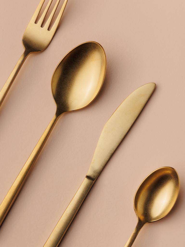 S/16 Cutlery for 4 People gold finish - 4