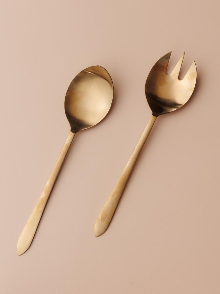 S/2 salad servers rose gold finish - 3