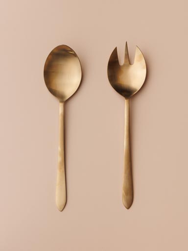 S/2 salad servers rose gold finish