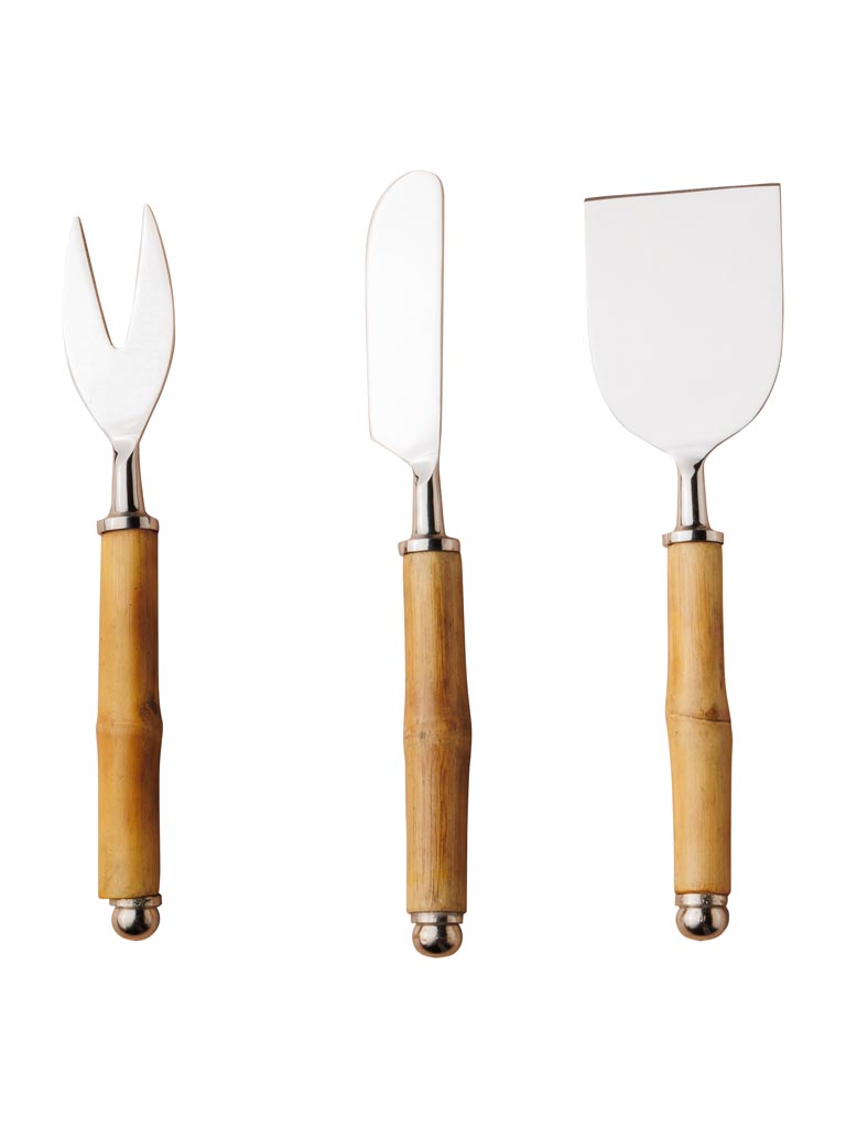 S/3 cheese serving bamboo handles - 2