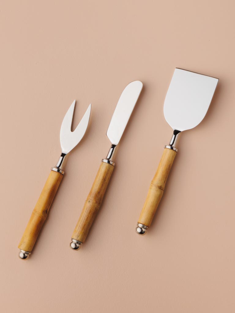 S/3 cheese serving bamboo handles - 3